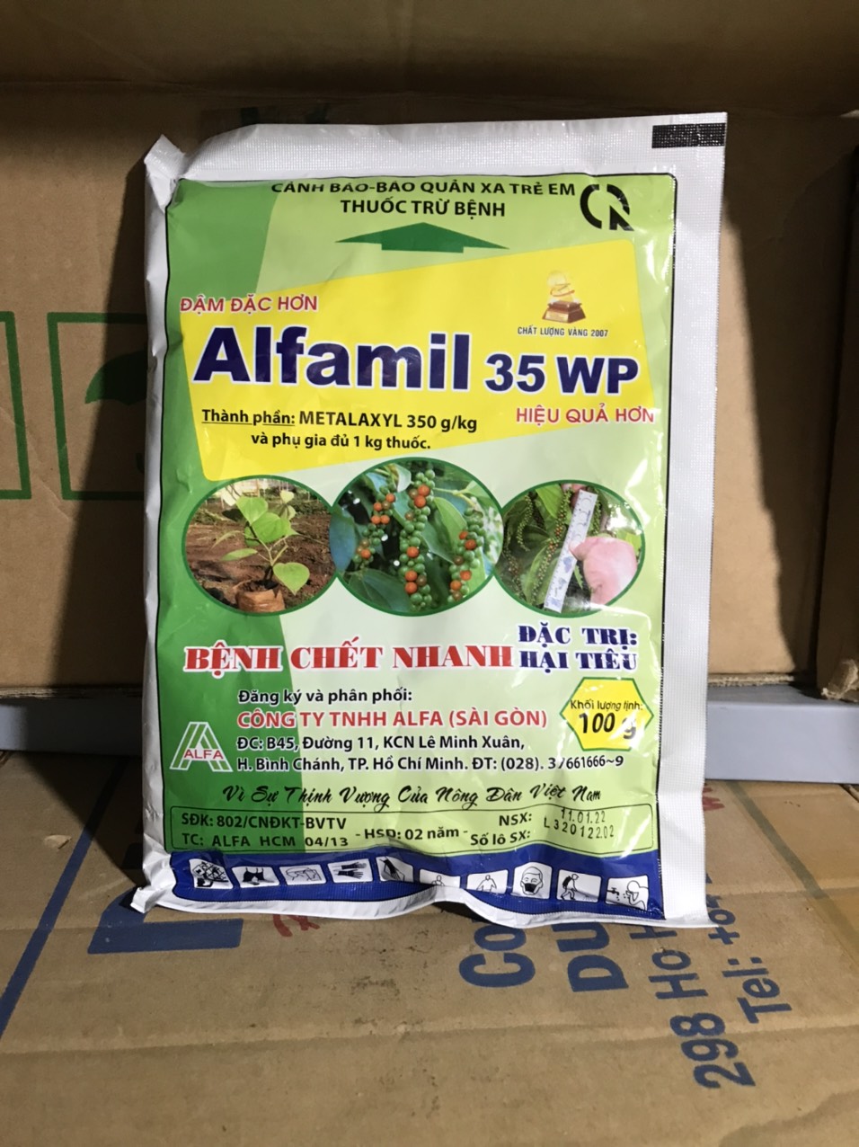 Alfamil 35wp đặc tri bệnh chết nhanh gói 100gr