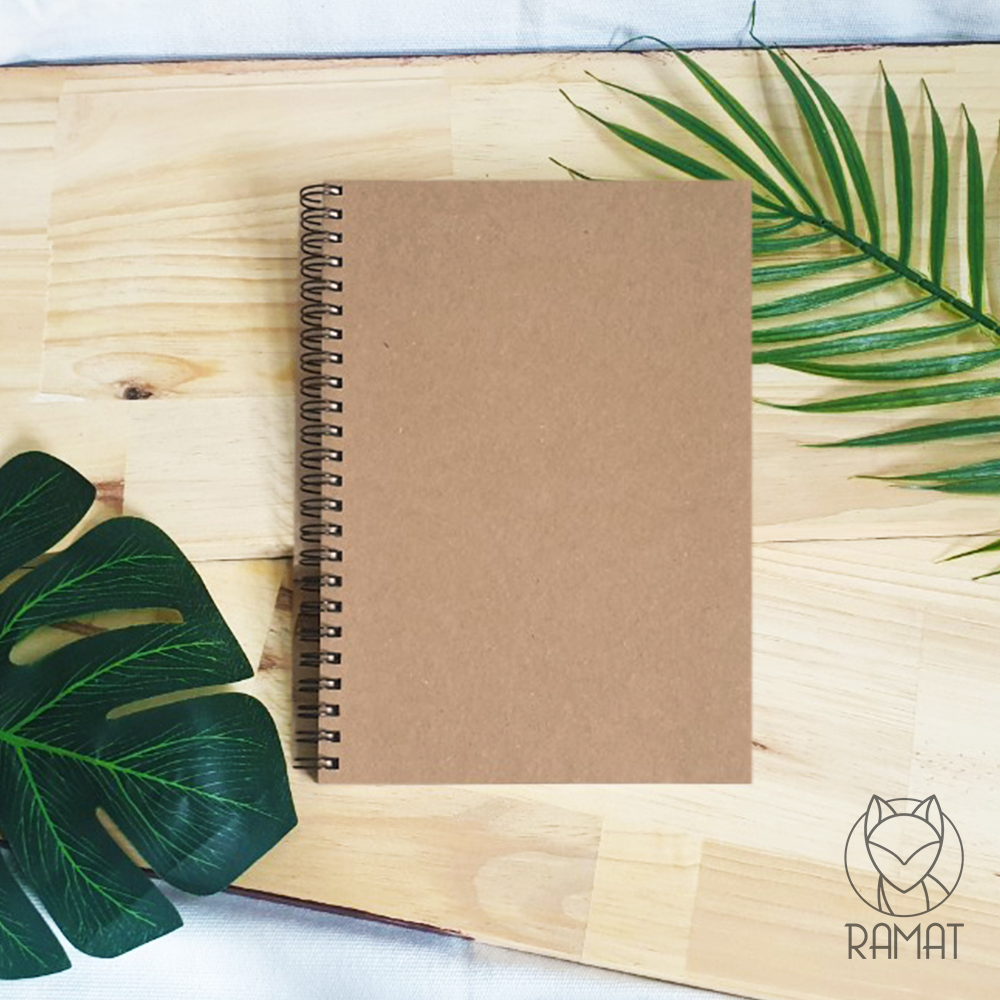 [HCM] Sổ gáy lò xo bìa kraft vintage - size a5