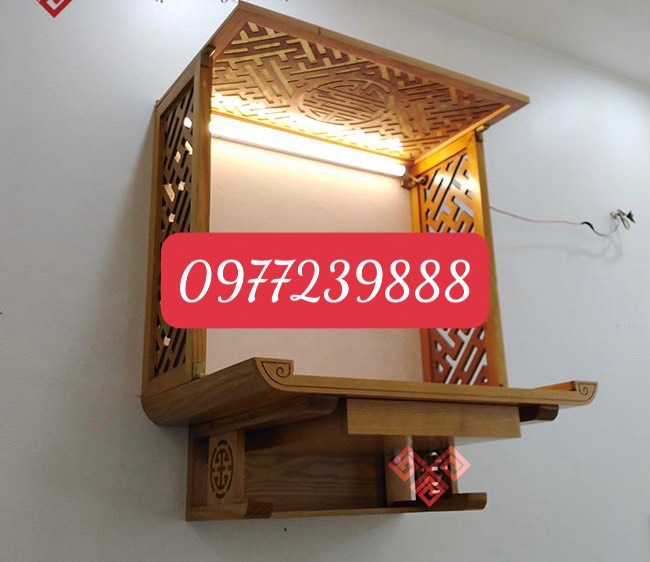 Bàn thờ bằng gỗ sồi có ngăn kéo 81cm