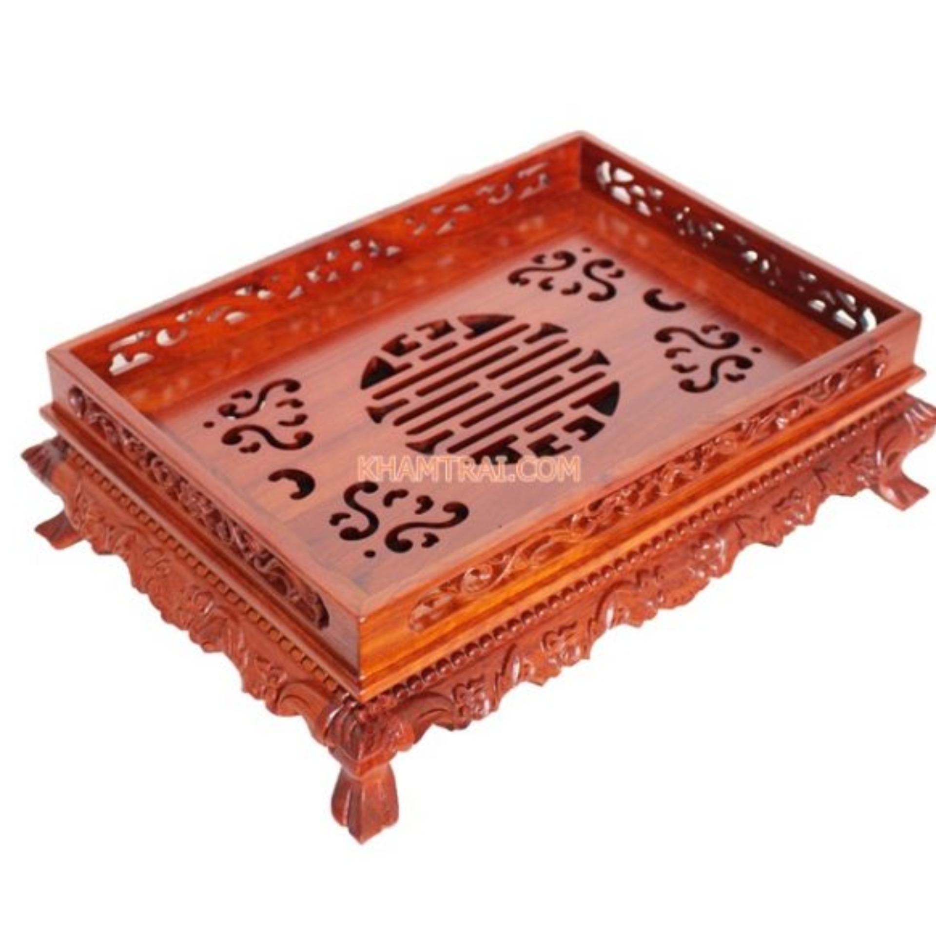 Khay trà gỗ hương
