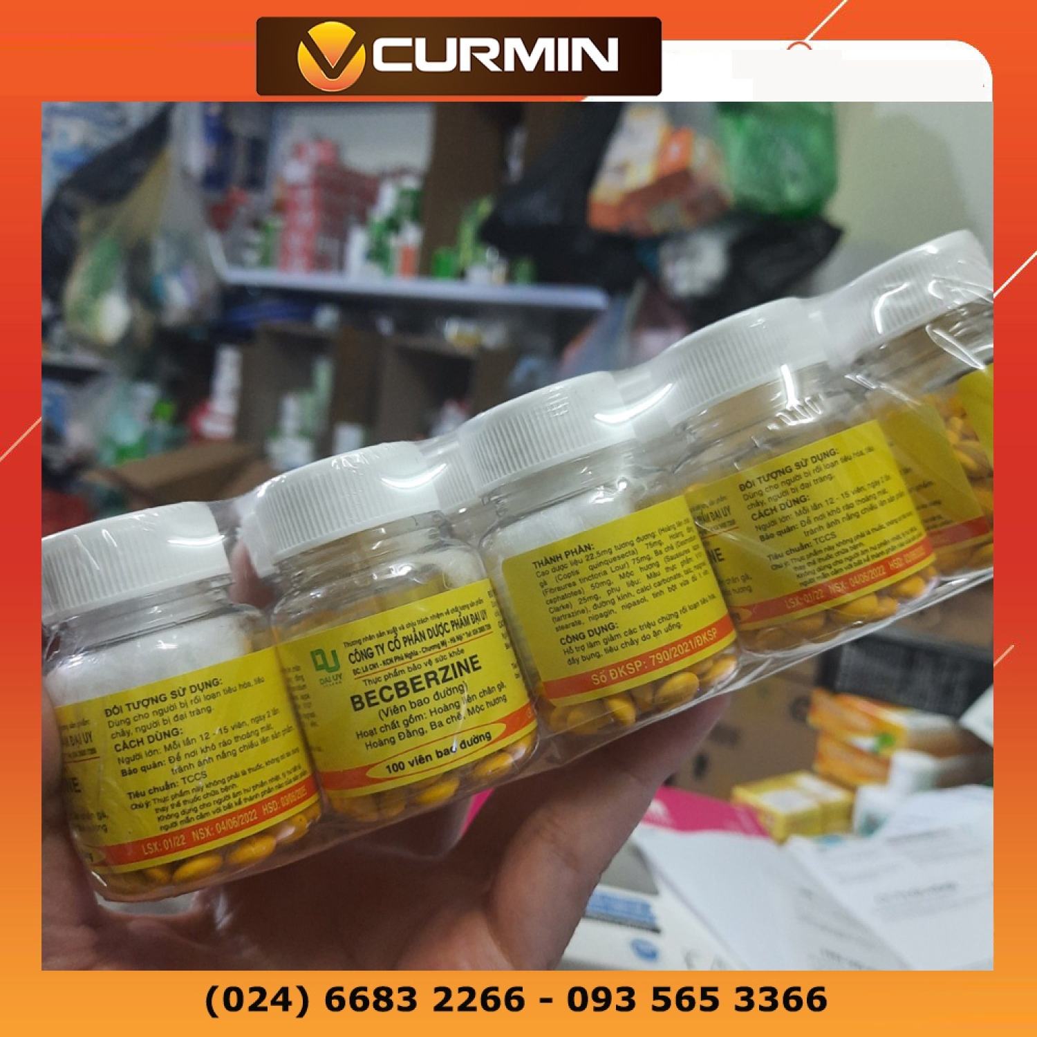 Combo 10 lọ BECBEZINE viên bao đường lọ 100 viên - Giảm triệu chứng rối loạn tiêu hoá, đau bụng, tiêu chảy do nhiễm độc