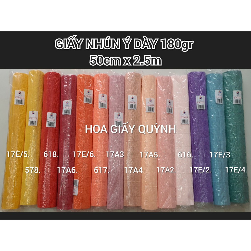 Giấy nhún ý dày màu mới