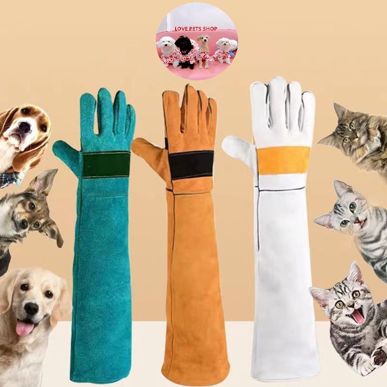 Găng tay bắt thú cưng, bò sát chống cắn gồm 2 chiếc trái phải - Love Pets Shop