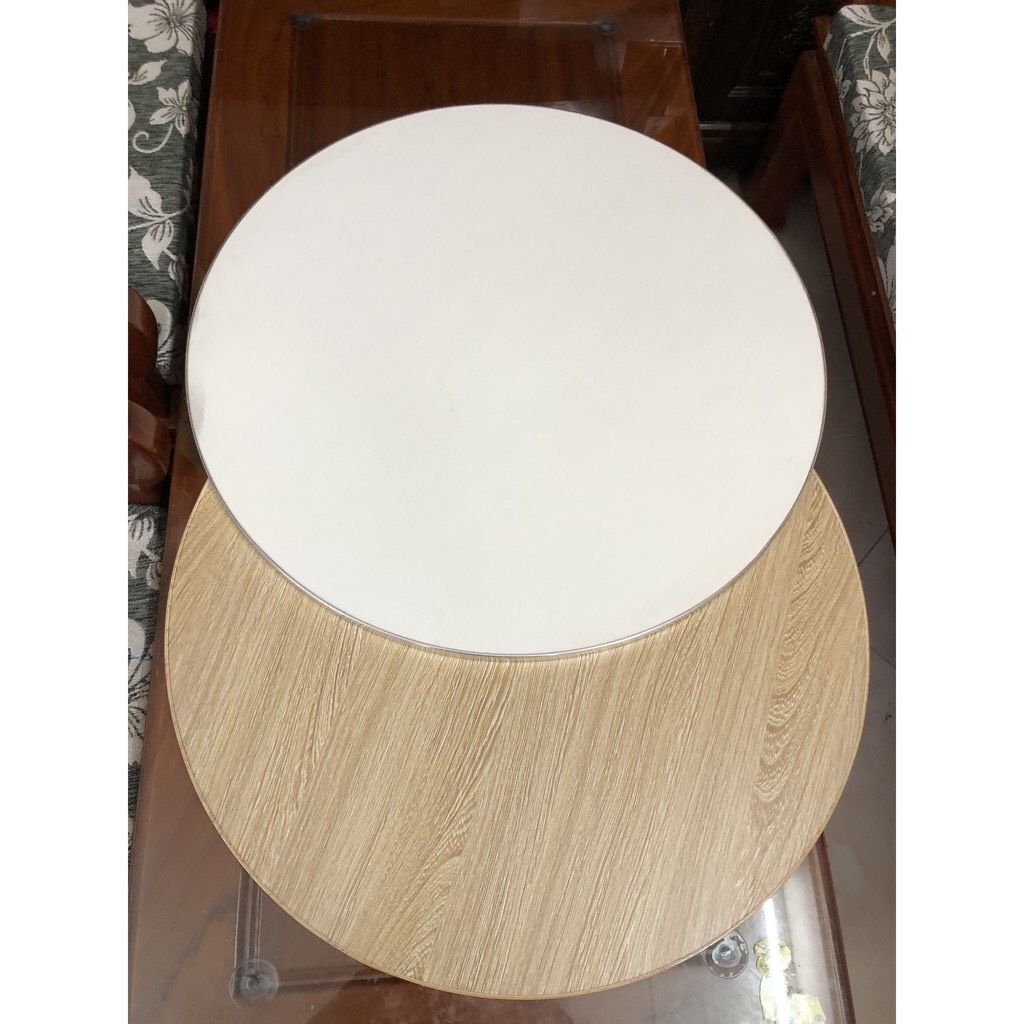Mặt bàn tròn gỗ mdf 60x60 dầy 12mm màu trắng