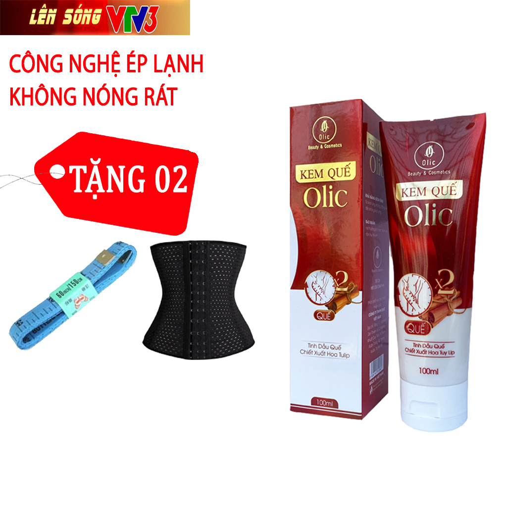 COMBO 2 Kem tan mỡ quế olic, Gel săn chắc giảm eo cấp tốc olic an toàn từ thiên nhiên