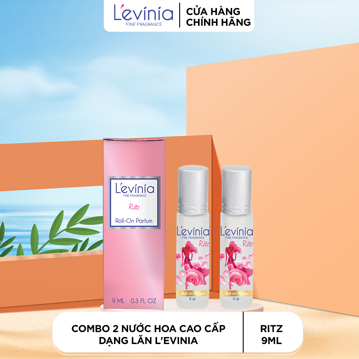 Combo 2 Nước Hoa Cao Cấp Dạng Lăn L'evinia Hương Ritz 9ml