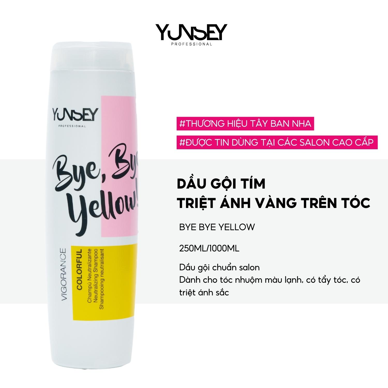 DẦU GỘI TRIỆT ÁNH VÀNG YUNSEY BYE-BYE YELLOW SHAMPOO