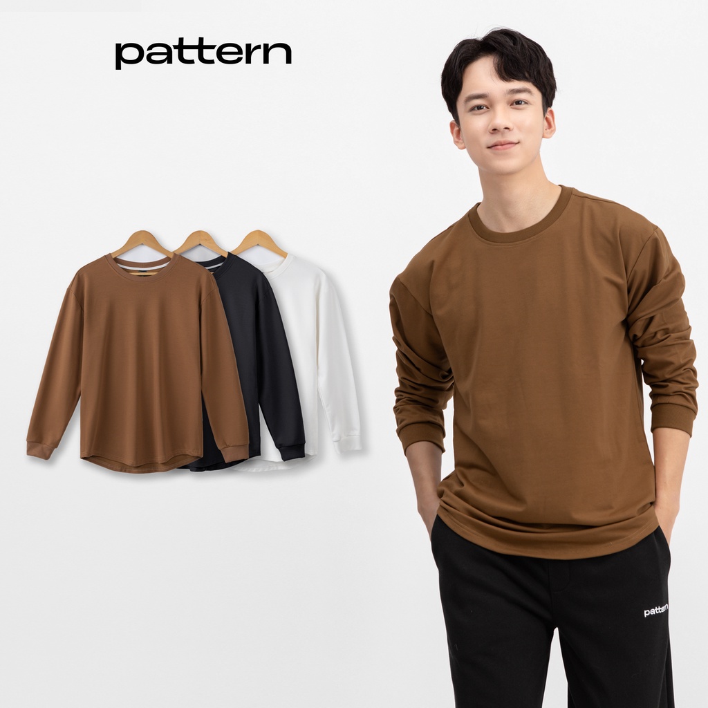 Áo dài tay nam THE 1992 Basic Sweater vạt bầu 5 màu trơn