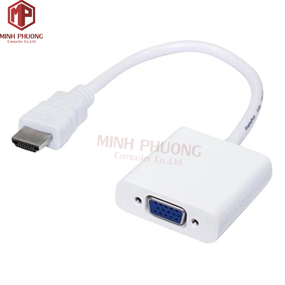 Dây hdmi sang vga trắng 20cm