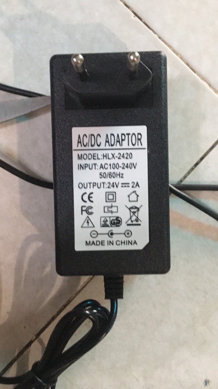 Adapter nguồn 24V 2A máy lọc nước .máy bơm mini .đèn led ,máy hơ móng tay
