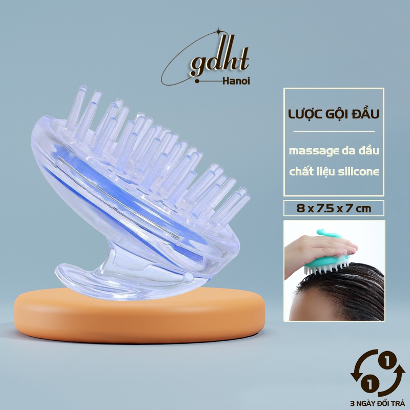 Lược gội đầu gai silicon, Lược massage da đầu tiện lợi, nhỏ gọn, đồ dùng nhà tắm,làm đẹp (LGT02) Gia dụng Huy Tuấn Hà Nội