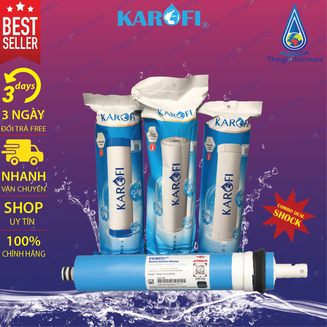 Bộ lõi lọc nước karofi 1234