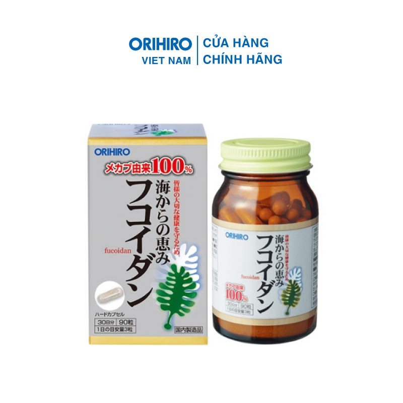 Viên Uống Tảo Fucoidan Orihiro 90 Viên Hỗ Trợ Điều Trị Ung Thư Hiệu Quả, Tăng Cường Sức Đề Kháng