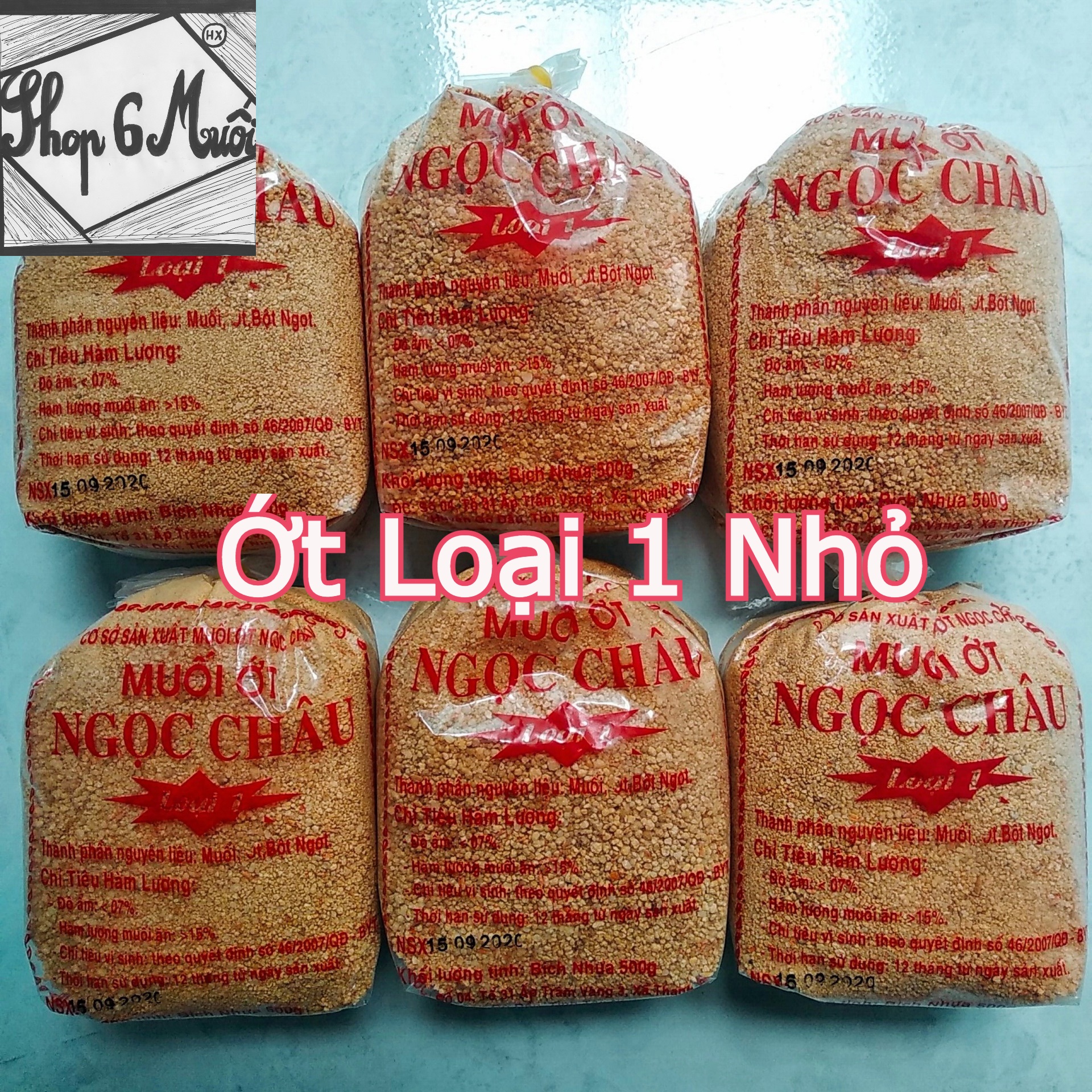 (1kg) Muối ớt Tây Ninh Ngọc Châu loại 1 hột nhỏ (chay)