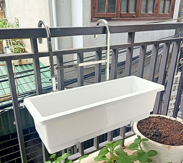 Kệ Giá Móc Treo Chậu Trồng Hoa Trồng Cây Trồng Rau Ban Công Cao 50cm