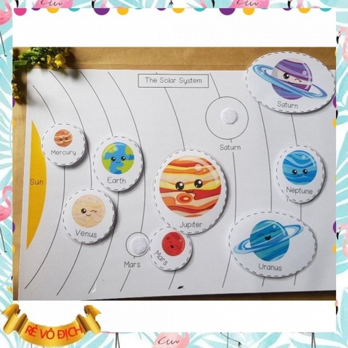 Sale School material peel off stickers solar system