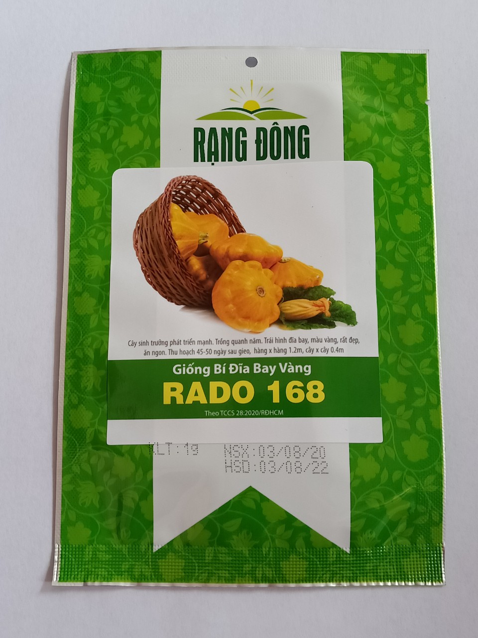 Hạt giống bí dĩa bay vàng Rạng Đông