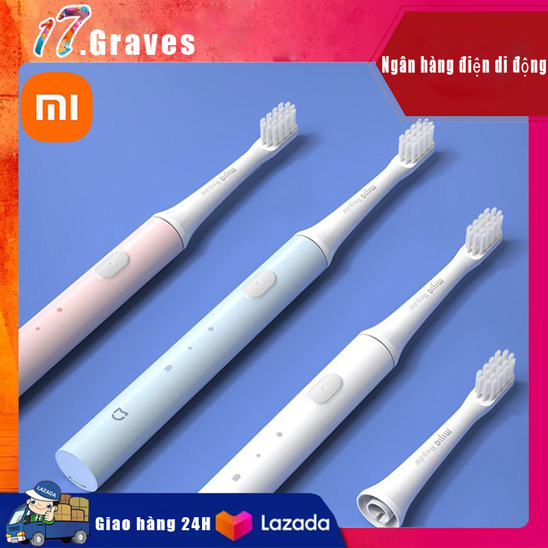 Xiaomi Mijia T100 Bàn Chải Đánh Răng Điện Sóng Âm Không Dây Có Thể Sạc Qua USB Bàn Chải Đánh Răng Siêu Âm Không Thấm Nước Tự Động Bàn Chải Đánh Răng