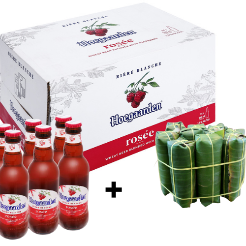 Thùng bia Hoegaarden Rosée 248ml x 24 chai tặng kèm nem chua Thanh Hóa