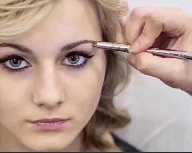 Dao cạo tóc và lông mày dạng bút. Hợp kim không gỉ, tặng 10 lưỡi dao và nhíp cao cấp - bút tattoo tóc tattoo tatto dao cạo dạng bút