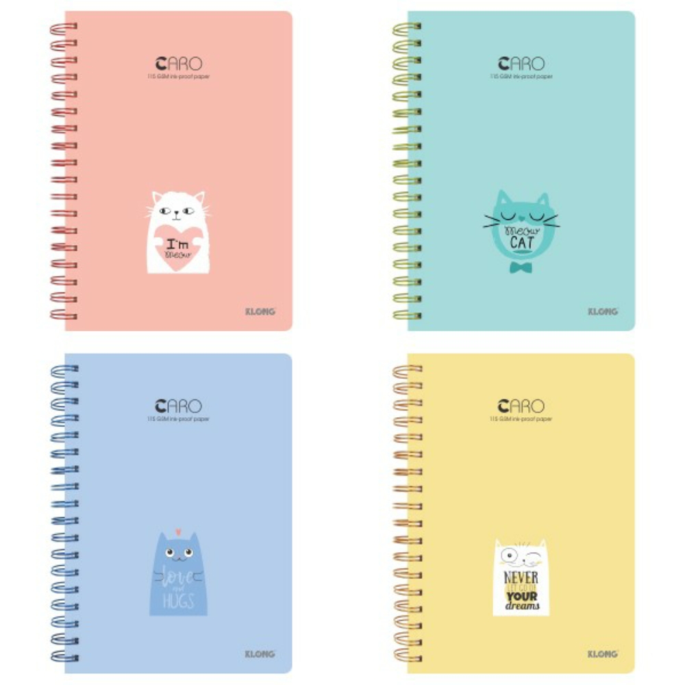 Sổ KLONG Caro lò xo kép B5- 200 trang; MS: 297