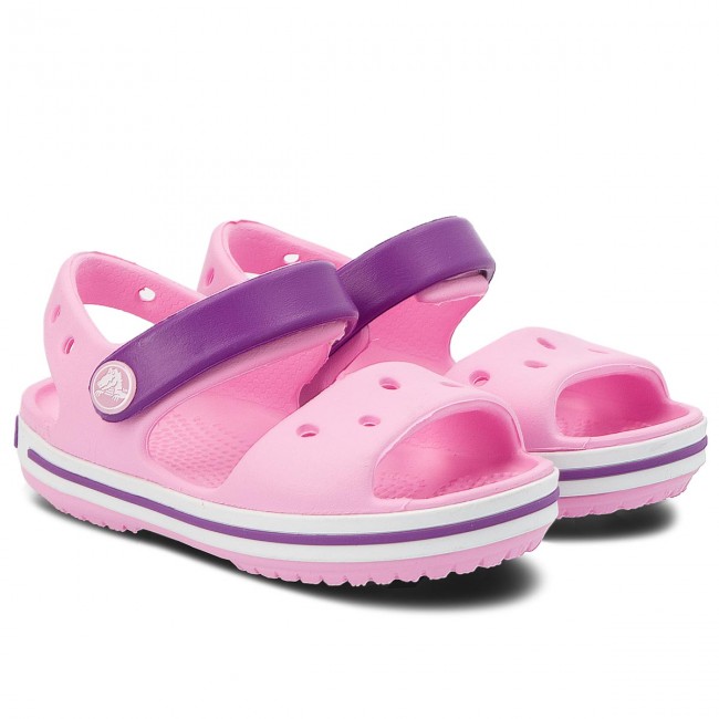 Sandal crocsband kids màu hồng nhạt