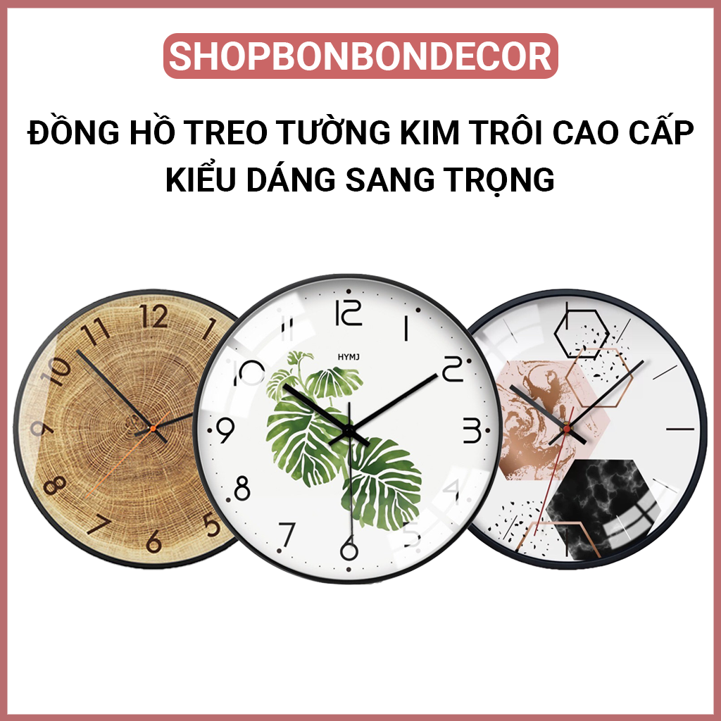 [ SALE HỦY DIỆT ] ĐỒNG HỒ TREO TƯỜNG KIM TRÔI CAO CẤP KIỂU DÁNG SANG TRỌNG