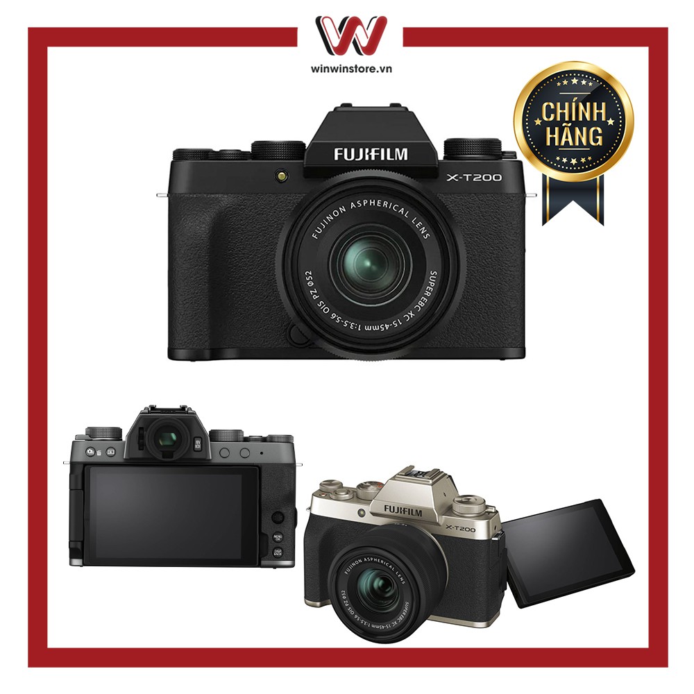 Máy ảnh fujifilm x-t200/ xt200 kit xc1545 - bảo hành chính hãng 24 tháng