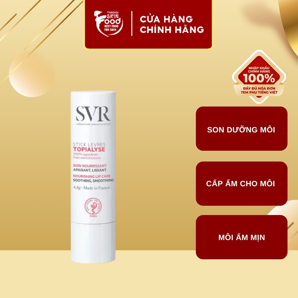 Son Dưỡng SVR Cấp Ẩm Cho Môi Topialyse Levres 4g ThegioiSkinfood
