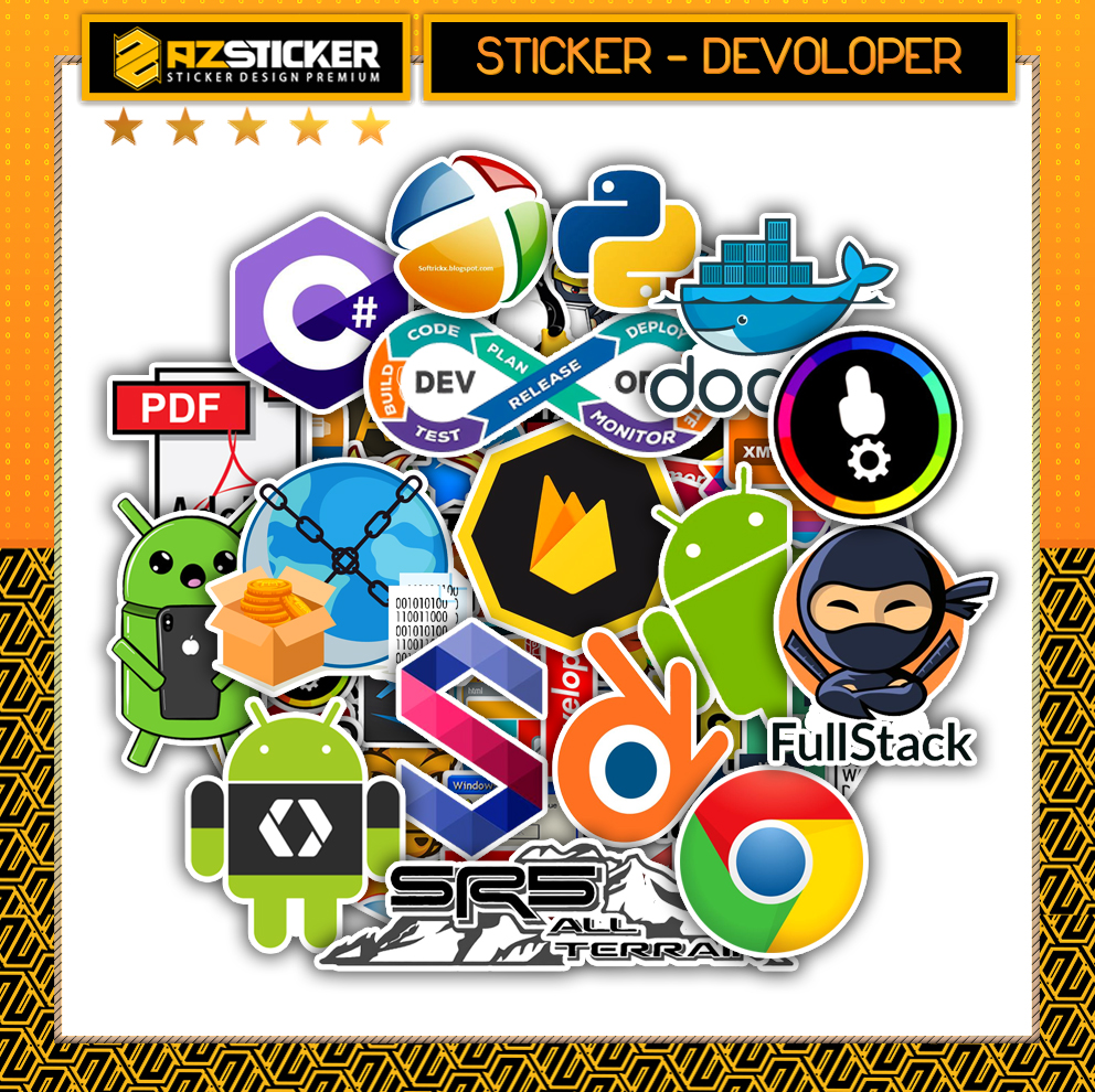 Sticker hình deverloper lập trình viên dán máy tính , dán laptop , sticker dán điện thoại , sticker dán cho dân it
