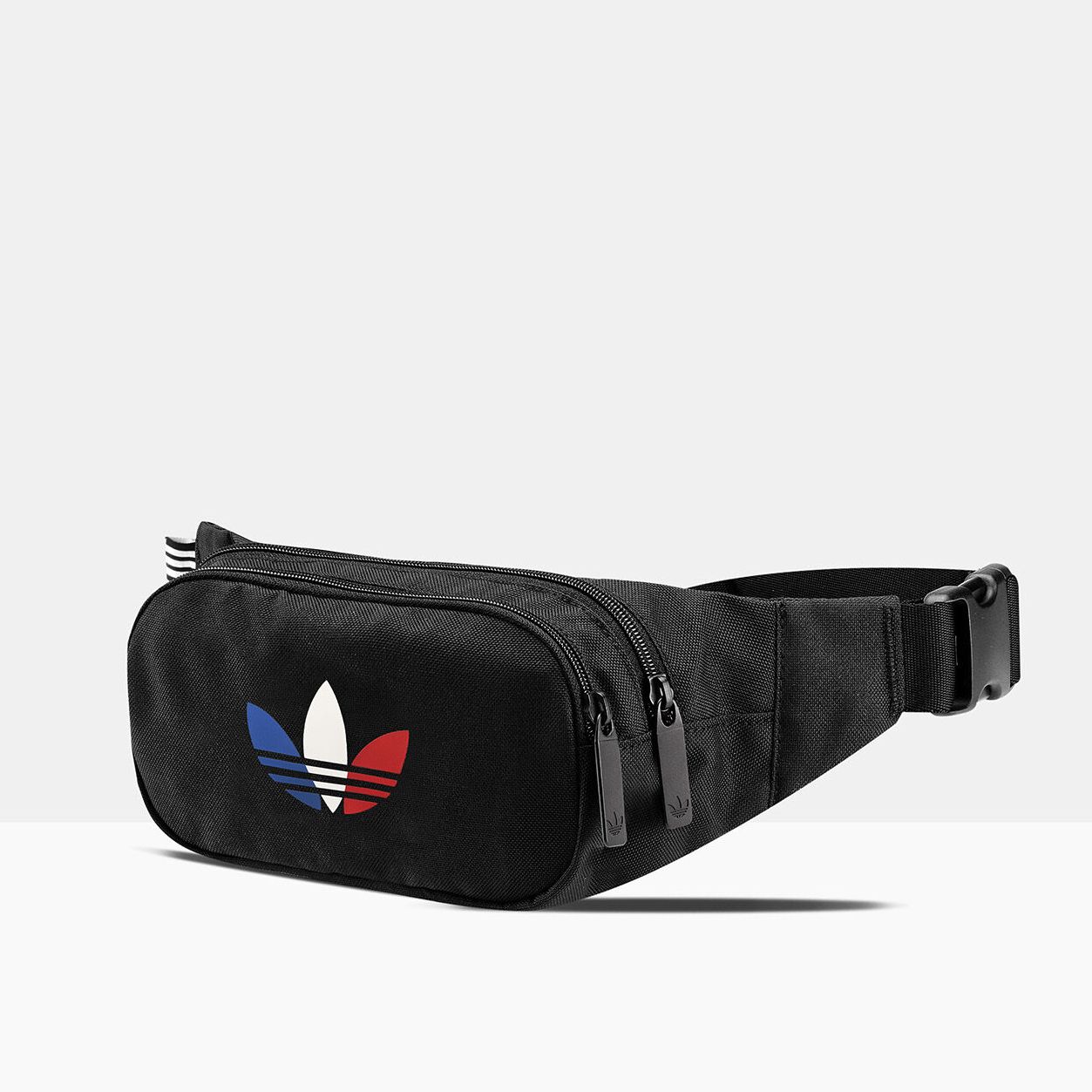 Túi đeo chéo Adidas Adicolor Tricolor Classic Waist Bag Black 2 ngăn chính đựng đồ gọn gàng