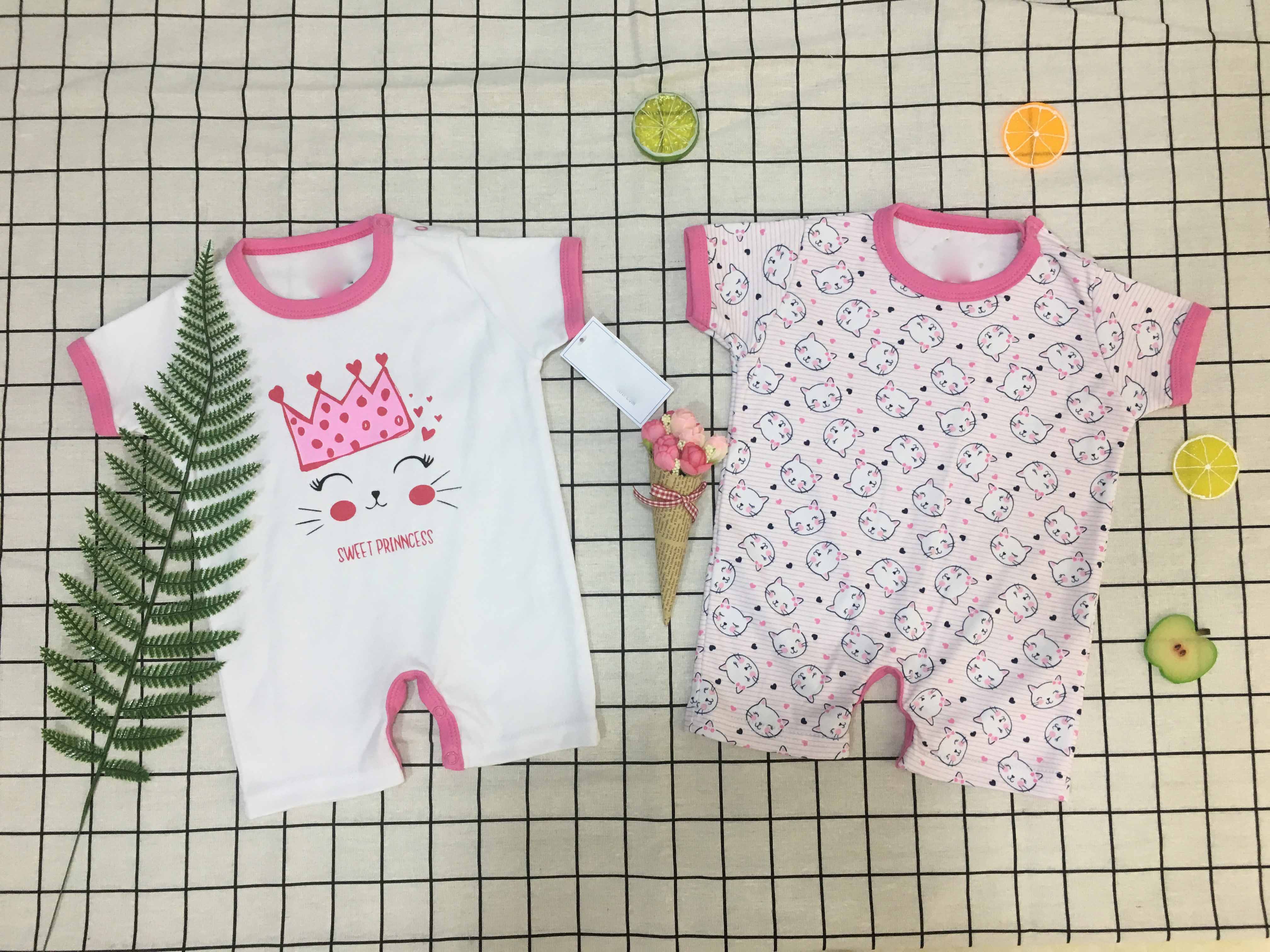 Set 2 body đùi cho bé sơ sinh, quần áo mùa hè cho bé sơ sinh