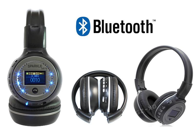 Fashionable 2.4ghz stereo b570 bluetooth v3.0+edr headset black+gray