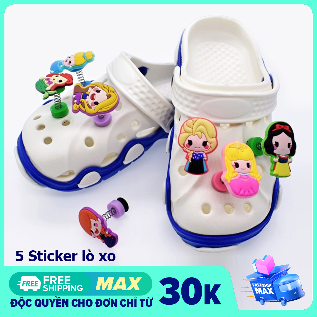 Combo 5 Sticker Jibbitz Lò xo Gắn Dép Crocs, Cross, Satihu, Dép Sục (Giao ngẫu nhiên)