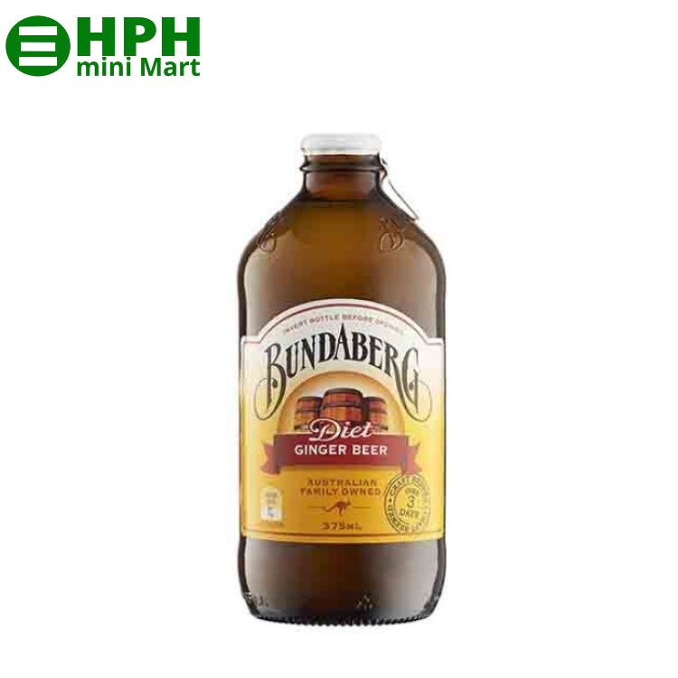 Nước ngọt có ga hương vị gừng Bundaberg Diet Gingerbeer 375m ÚC 9311493003425