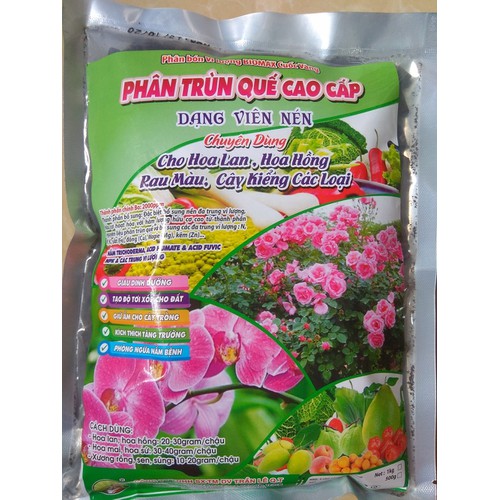 Phân bón trùn quế cao cấp dạng viên nén BIOMAX - gói 1 kg