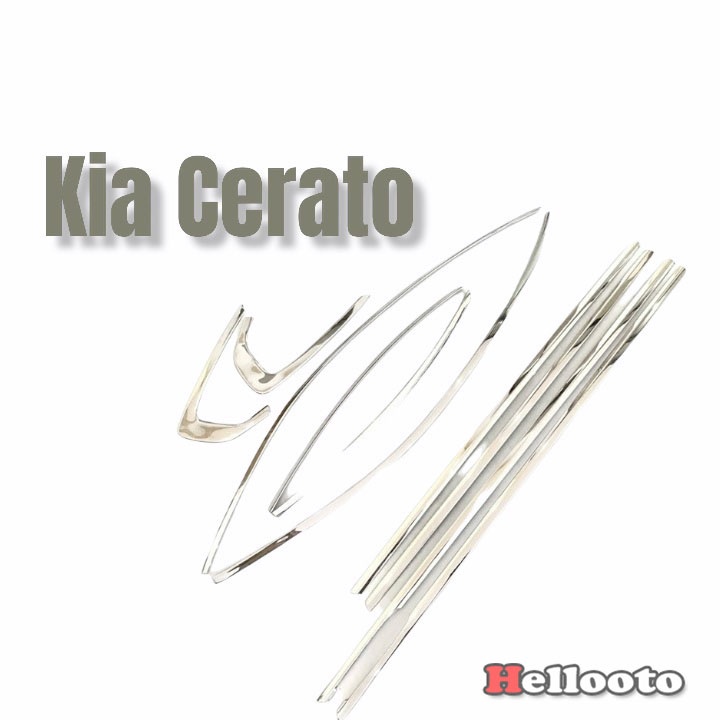 Nẹp Chân Kính, Viền Cong Kính Inox Xe Kia Cerato 2019 2020 2021 2022 2023 Chất liệu Inox