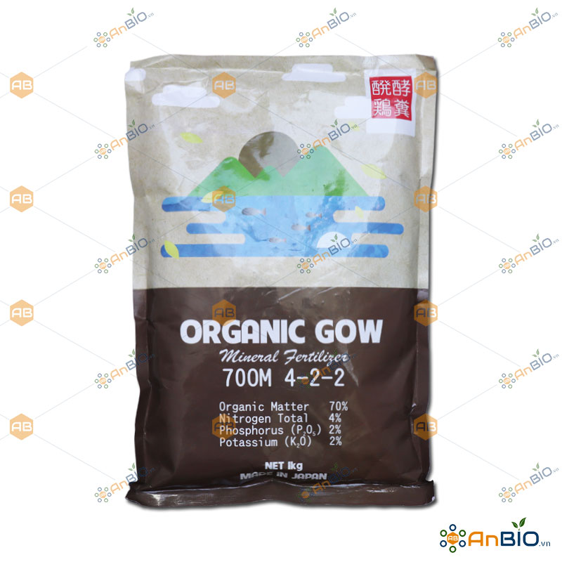 Phân hữu cơ nhật bản organic gow 4-2-2 gói 1kg - c1.1030