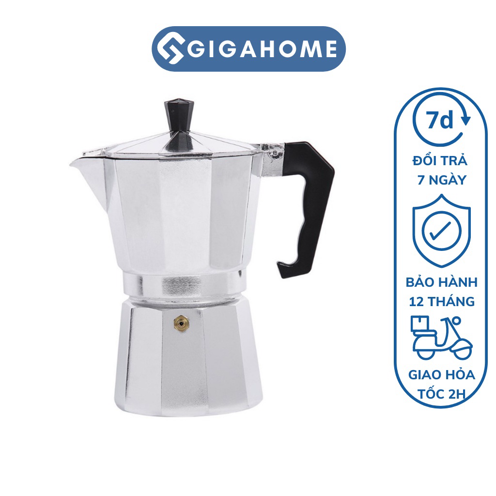 Ấm pha cà phê expresso gigahome 6cup kiểu ý tại nhà dung tích 300ml 9346
