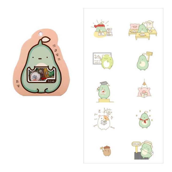 [HCM]Môt Gói 50 Miếng Sticker Kawaii Mẫu 2