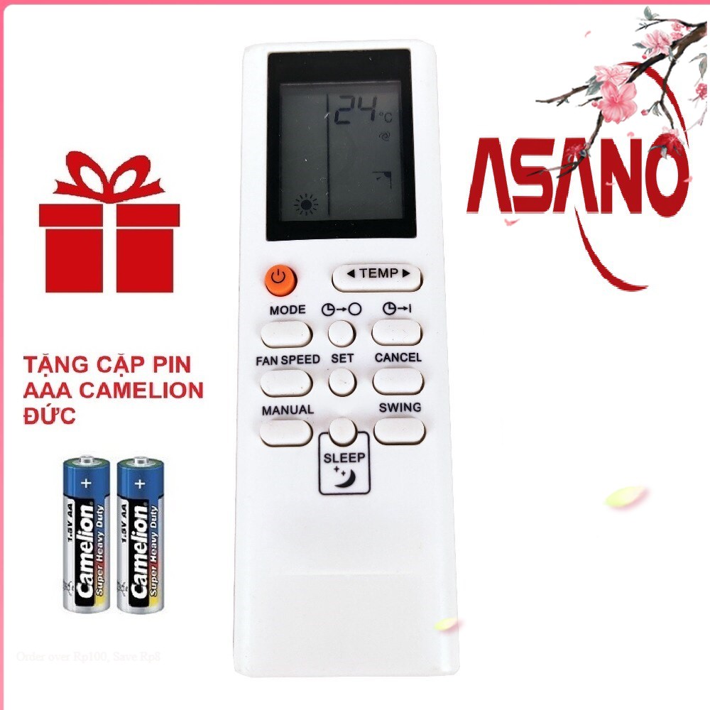 Remote máy lạnh asano mẫu 1 - điều khiển điều hòa asano