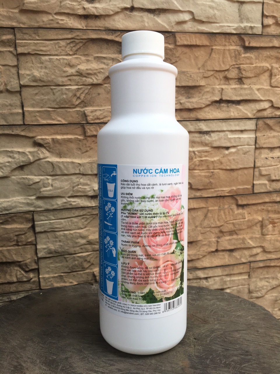 [HCM]NƯỚC CẮM HOA CÔNG NGHỆ ION ĐỒNG HUMIK 900ML PHA ĐƯỢC 90 LÍT