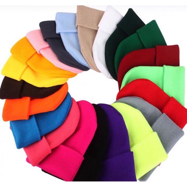 Mũ Len beanie  Màu Trơn Phong Cách Hàn Quốc