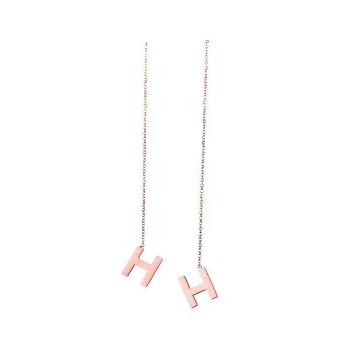 Bông Tai Titan Nữ Chữ H Đẹp Giá Rẻ - Đảm Bảo Không Đen, Không Rỉ Sét Vĩnh Viễn