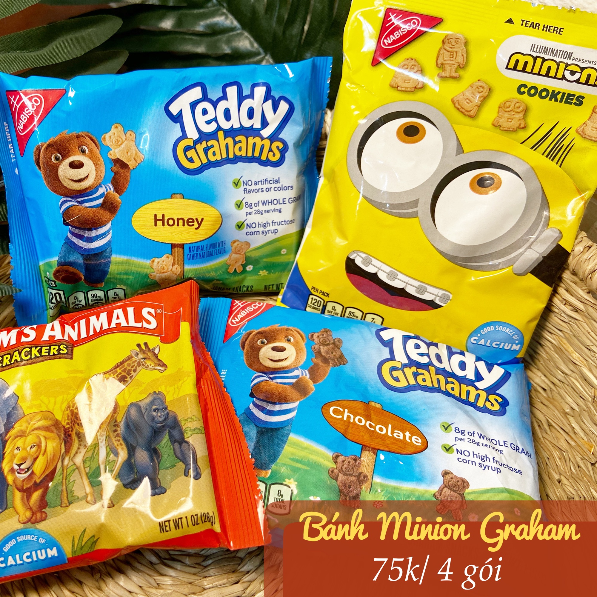 [HCM]Bánh Quy Teddy Braham ( Combo 4 bịch)