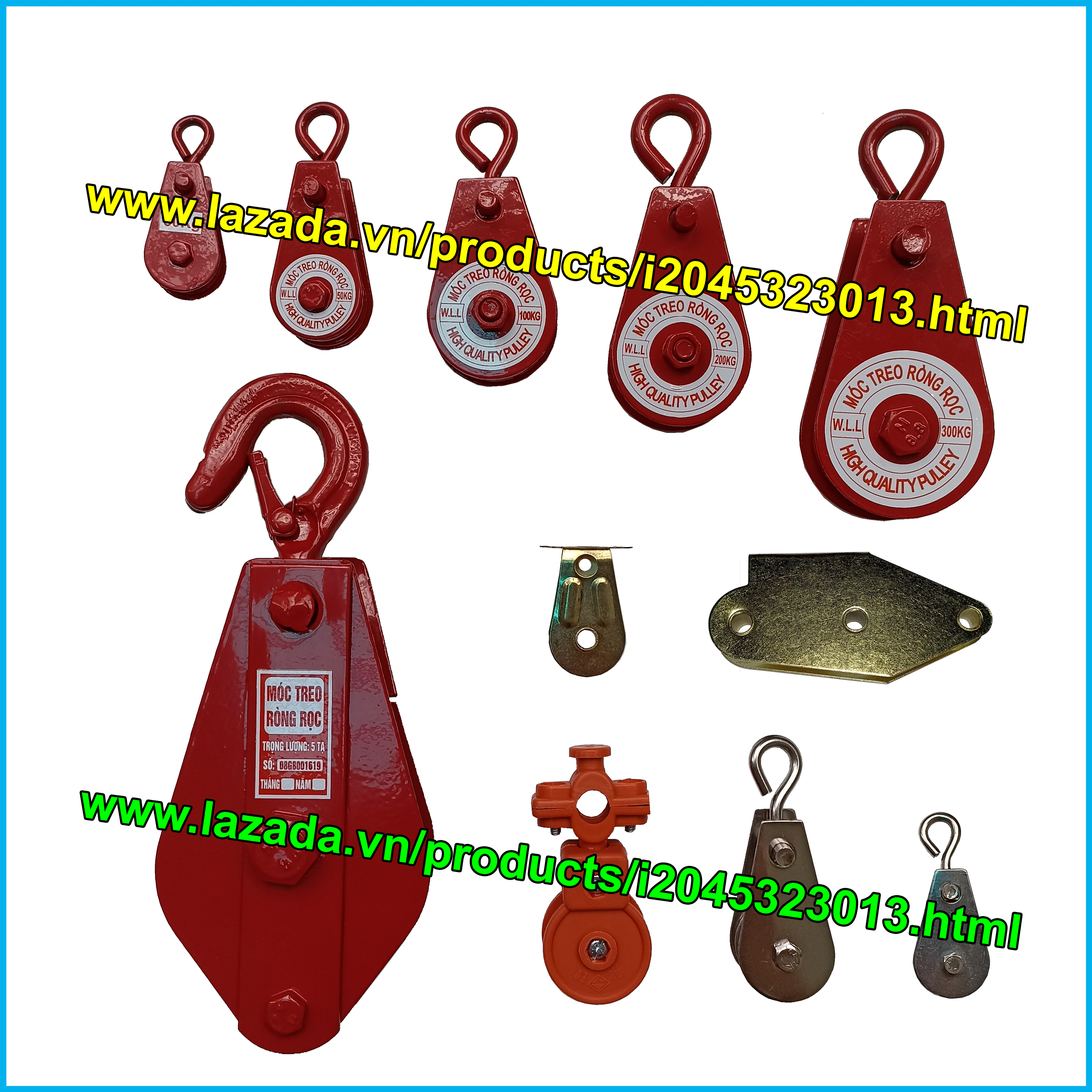 Ròng rọc nhựa - sắt - inox