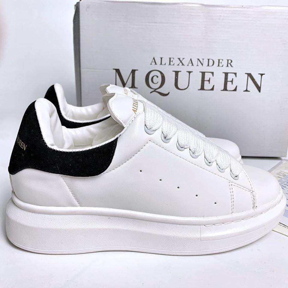 Giày Sneaker Nữ Hoàng Alex MCQueenn Trắng gót đen ( Full box)