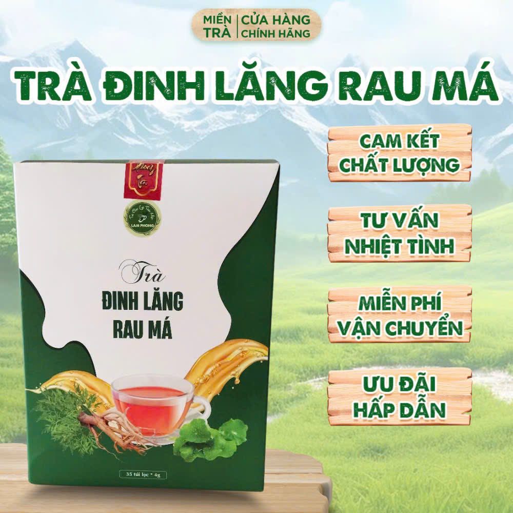 Trà Đinh Lăng Rau Má Lam Phong - Hỗ Trợ Sức Khỏe, Giấc Ngủ Sâu
