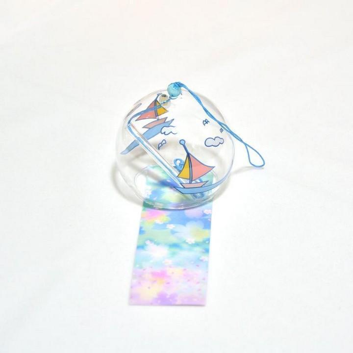 Chuông gió thủy tinh Furin mẫu Thuyền pha lê quà tặng Nhật Bản trang trí bàn học trang trí nhà cửa đẹp