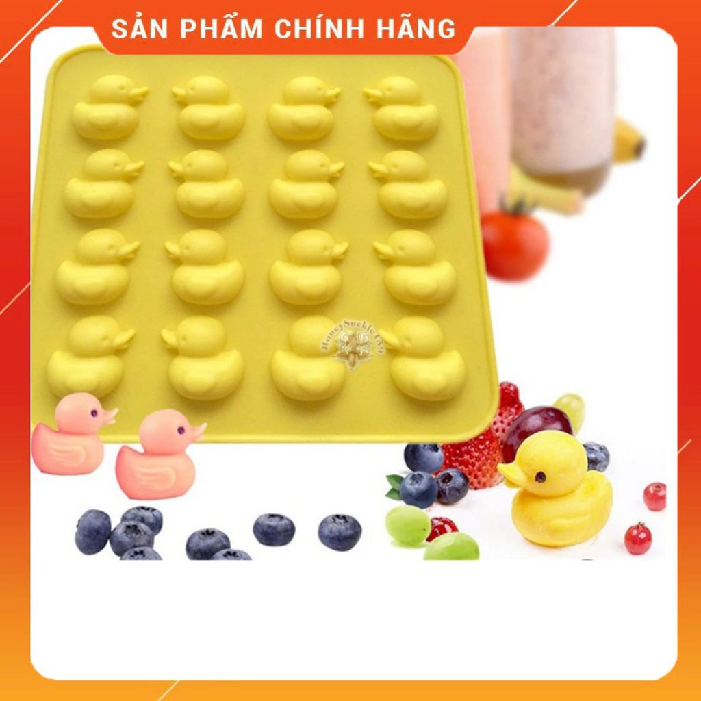 Khuôn Silicon 4D Đổ Socola/Thạch/Đá/Kẹochipchip/Pudding Hình 16 Vịt Vàng